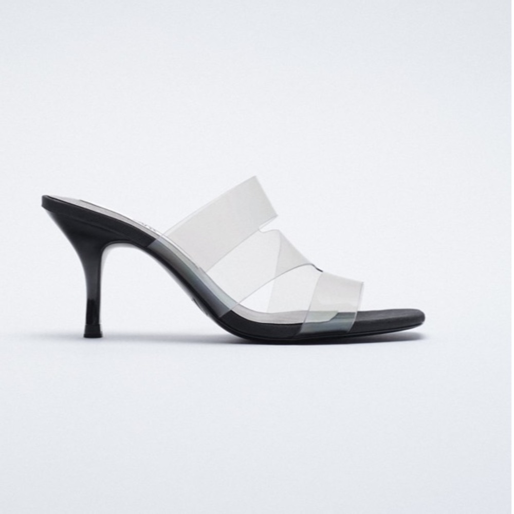 𝗡𝗪𝗧 𝗭𝗮𝗿𝗮 • High Heeled Vinyl Sandals - Picture 4 of 11